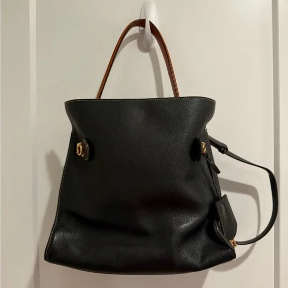 Tory Burch Lee Radziwill Black and Brown Shoulder Bag - Picture 8 of 14